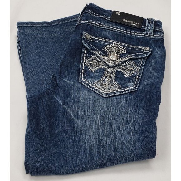 Grace In LA Jeans ~ Capri Sz 9M - Picture 1 of 15